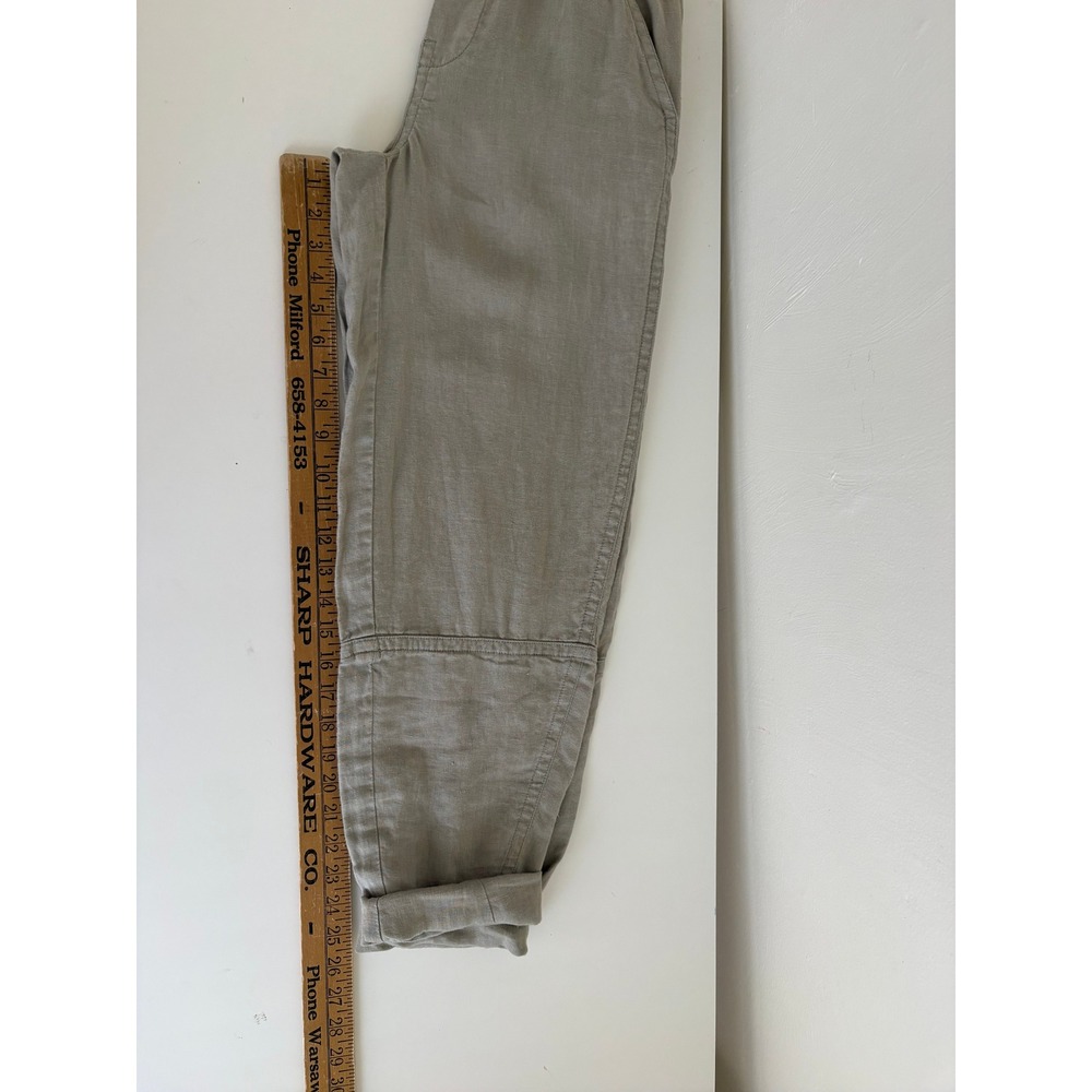 Everlane Womens Linen Barrel Pants XXS Grey Elastic Waist Minimalist Lagenlook - Picture 13 of 13